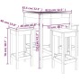 Set de mesa y taburetes altos jardín 5 piezas madera pino negro de vidaXL, Conjuntos de jardín - Ref: Foro24-3154734, Precio:...