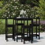 Set de mesa y taburetes altos jardín 5 piezas madera pino negro de vidaXL, Conjuntos de jardín - Ref: Foro24-3154744, Precio:...