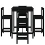 Set de mesa y taburetes altos jardín 5 piezas madera pino negro de vidaXL, Conjuntos de jardín - Ref: Foro24-3154744, Precio:...