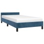 Estructura cama con cabecero terciopelo azul oscuro 100x200 cm de vidaXL, Camas y somieres - Ref: Foro24-347559, Precio: 82,6...