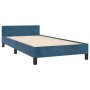 Estructura cama con cabecero terciopelo azul oscuro 100x200 cm de vidaXL, Camas y somieres - Ref: Foro24-347559, Precio: 82,6...