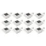 Lámparas solares cuadradas de exterior blancas 12 uds LED 12 cm de vidaXL, Iluminación de exterior - Ref: Foro24-277137, Prec...