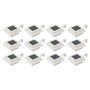 Lámparas solares cuadradas de exterior blancas 12 uds LED 12 cm de vidaXL, Iluminación de exterior - Ref: Foro24-277137, Prec...