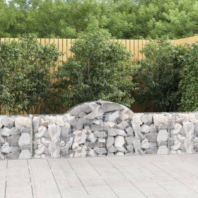 Cestas de gaviones 12 uds forma de arco hierro 200x30x60/80 cm en Macetas y jardineras | Comprar online en Foru.es