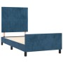 Estructura cama con cabecero terciopelo azul oscuro 100x200 cm de vidaXL, Camas y somieres - Ref: Foro24-3125865, Precio: 135...