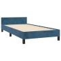 Estructura cama con cabecero terciopelo azul oscuro 100x200 cm de vidaXL, Camas y somieres - Ref: Foro24-3125621, Precio: 136...