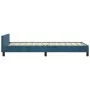 Dark blue velvet bed frame with headboard 100x200 cm by vidaXL, Beds and slatted bases - Ref: Foro24-3125987, Price: 140,86 €...