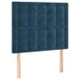 Dark blue velvet bed frame with headboard 100x200 cm by vidaXL, Beds and slatted bases - Ref: Foro24-3125987, Price: 140,86 €...