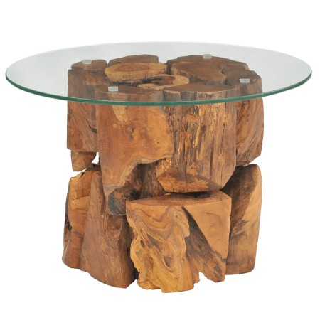 Mesa de centro de madera flotante de teca maciza 60 cm de vidaXL, Mesas de centro - Ref: Foro24-243474, Precio: 155,19 €, Des...