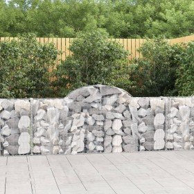 Cestas de gaviones 2 uds forma de arco hierro 200x30x80/100 cm en Macetas y jardineras | Comprar online en Foru.es