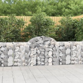 Cestas de gaviones 3 uds forma de arco hierro 200x30x80/100 cm en Macetas y jardineras | Comprar online en Foru.es
