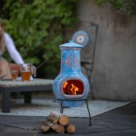RedFire Chimenea Colima arcilla azul/rojo 86031 de RedFire, Chimeneas - Ref: Foro24-411832, Precio: 117,87 €, Descuento: %
