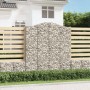 Cesta gaviones forma arco hierro galvanizado 200x30x220/240 cm en Macetas y jardineras | Comprar online en Foru.es