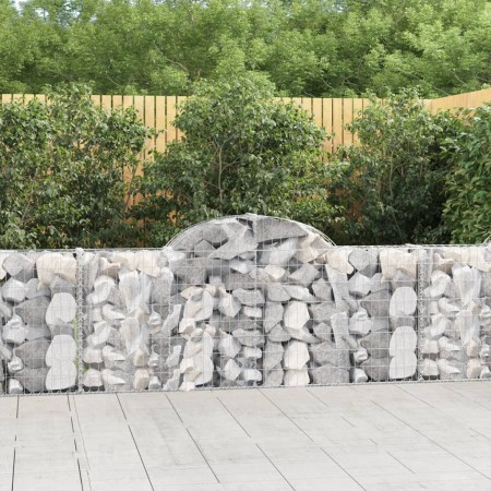 Cestas de gaviones 9 uds forma de arco hierro 200x30x80/100 cm en Macetas y jardineras | Comprar online en Foru.es