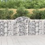 Cestas de gaviones 4 uds forma de arco hierro 200x30x100/120 cm en Macetas y jardineras | Comprar online en Foru.es
