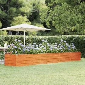 Arriate oxidado de acero corten 400x80x45 cm de vidaXL, Maceteros y jardineras - Ref: Foro24-151964, Precio: 114,68 €, Descue...
