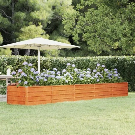 Arriate oxidado de acero corten 400x80x45 cm de vidaXL, Maceteros y jardineras - Ref: Foro24-151964, Precio: 114,68 €, Descue...