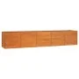 Arriate oxidado de acero corten 400x80x77 cm de vidaXL, Maceteros y jardineras - Ref: Foro24-151965, Precio: 196,61 €, Descue...