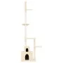 Árbol rascador para gatos de suelo a techo crema 250,5-276,5 cm de vidaXL, Mobiliario para gatos - Ref: Foro24-171720, Precio...