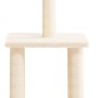 Rascador para gatos con postes de sisal color crema 85,5 cm de vidaXL, Mobiliario para gatos - Ref: Foro24-171738, Precio: 37...