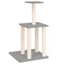 Rascador para gatos con postes de sisal gris claro 85,5 cm de vidaXL, Mobiliario para gatos - Ref: Foro24-171739, Precio: 34,...