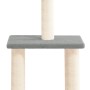 Rascador para gatos con postes de sisal gris claro 85,5 cm de vidaXL, Mobiliario para gatos - Ref: Foro24-171739, Precio: 34,...