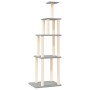 Rascador para gatos con postes de sisal gris claro 183 cm de vidaXL, Mobiliario para gatos - Ref: Foro24-171745, Precio: 73,8...