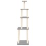 Rascador para gatos con postes de sisal gris claro 183 cm de vidaXL, Mobiliario para gatos - Ref: Foro24-171745, Precio: 73,8...