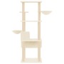 Rascador para gatos con postes de sisal color crema 141 cm de vidaXL, Mobiliario para gatos - Ref: Foro24-171747, Precio: 76,...