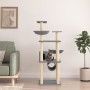 Rascador para gatos con postes de sisal gris claro 141 cm de vidaXL, Mobiliario para gatos - Ref: Foro24-171748, Precio: 73,7...
