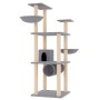Rascador para gatos con postes de sisal gris claro 141 cm de vidaXL, Mobiliario para gatos - Ref: Foro24-171748, Precio: 73,7...