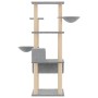 Rascador para gatos con postes de sisal gris claro 141 cm de vidaXL, Mobiliario para gatos - Ref: Foro24-171748, Precio: 73,7...