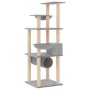 Rascador para gatos con postes de sisal gris claro 141 cm de vidaXL, Mobiliario para gatos - Ref: Foro24-171748, Precio: 73,7...