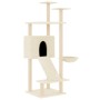 Rascador para gatos con postes de sisal crema 153 cm de vidaXL, Mobiliario para gatos - Ref: Foro24-171750, Precio: 54,28 €, ...