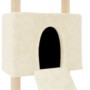 Rascador para gatos con postes de sisal crema 153 cm de vidaXL, Mobiliario para gatos - Ref: Foro24-171750, Precio: 54,28 €, ...