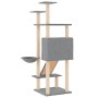 Rascador para gatos con postes de sisal gris claro 153 cm de vidaXL, Mobiliario para gatos - Ref: Foro24-171751, Precio: 50,2...