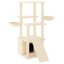 Rascador para gatos con postes de sisal color crema 133 cm de vidaXL, Mobiliario para gatos - Ref: Foro24-171756, Precio: 61,...