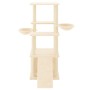 Rascador para gatos con postes de sisal color crema 133 cm de vidaXL, Mobiliario para gatos - Ref: Foro24-171756, Precio: 61,...