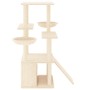 Rascador para gatos con postes de sisal color crema 133 cm de vidaXL, Mobiliario para gatos - Ref: Foro24-171756, Precio: 61,...