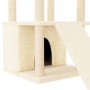 Rascador para gatos con postes de sisal color crema 133 cm de vidaXL, Mobiliario para gatos - Ref: Foro24-171756, Precio: 61,...