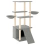 Rascador para gatos con postes de sisal gris claro 133 cm de vidaXL, Mobiliario para gatos - Ref: Foro24-171757, Precio: 54,1...