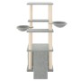 Rascador para gatos con postes de sisal gris claro 133 cm de vidaXL, Mobiliario para gatos - Ref: Foro24-171757, Precio: 54,1...