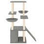 Rascador para gatos con postes de sisal gris claro 133 cm de vidaXL, Mobiliario para gatos - Ref: Foro24-171757, Precio: 54,1...