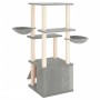 Rascador para gatos con postes de sisal gris claro 133 cm de vidaXL, Mobiliario para gatos - Ref: Foro24-171757, Precio: 54,1...