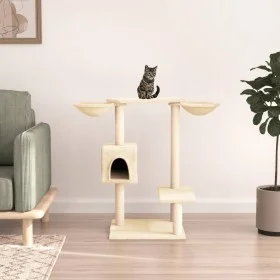 Rascador para gatos con postes para rascar color crema 82 cm de vidaXL, Mobiliario para gatos - Ref: Foro24-171759, Precio: 4...
