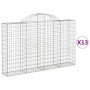 Cestas gaviones 13 uds forma de arco hierro 200x30x120/140 cm en Macetas y jardineras | Comprar online en Foru.es