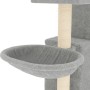 Rascador para gatos con postes de sisal gris claro 83 cm de vidaXL, Mobiliario para gatos - Ref: Foro24-171766, Precio: 43,85...