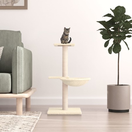 Rascador para gatos con postes de sisal color crema 72 cm de vidaXL, Mobiliario para gatos - Ref: Foro24-171768, Precio: 28,4...