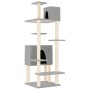 Rascador para gatos con postes de sisal gris claro 154 cm de vidaXL, Mobiliario para gatos - Ref: Foro24-171772, Precio: 64,6...