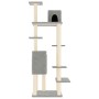 Rascador para gatos con postes de sisal gris claro 154 cm de vidaXL, Mobiliario para gatos - Ref: Foro24-171772, Precio: 64,6...